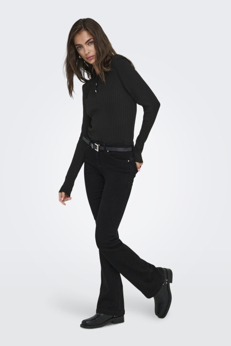Only onlelisa l/s rib polo rp knt